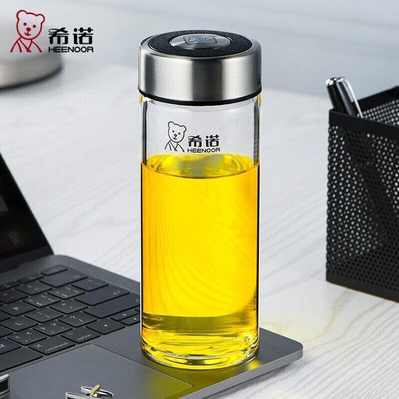 Heenoor Single Layer Portable Glass Cup