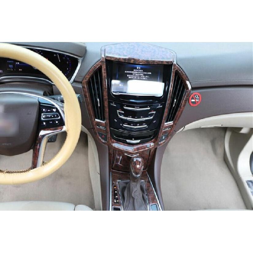 Car Central Console Gear Shift Strip Cover For Cadillac SRX 2010-2016 Wood Grain