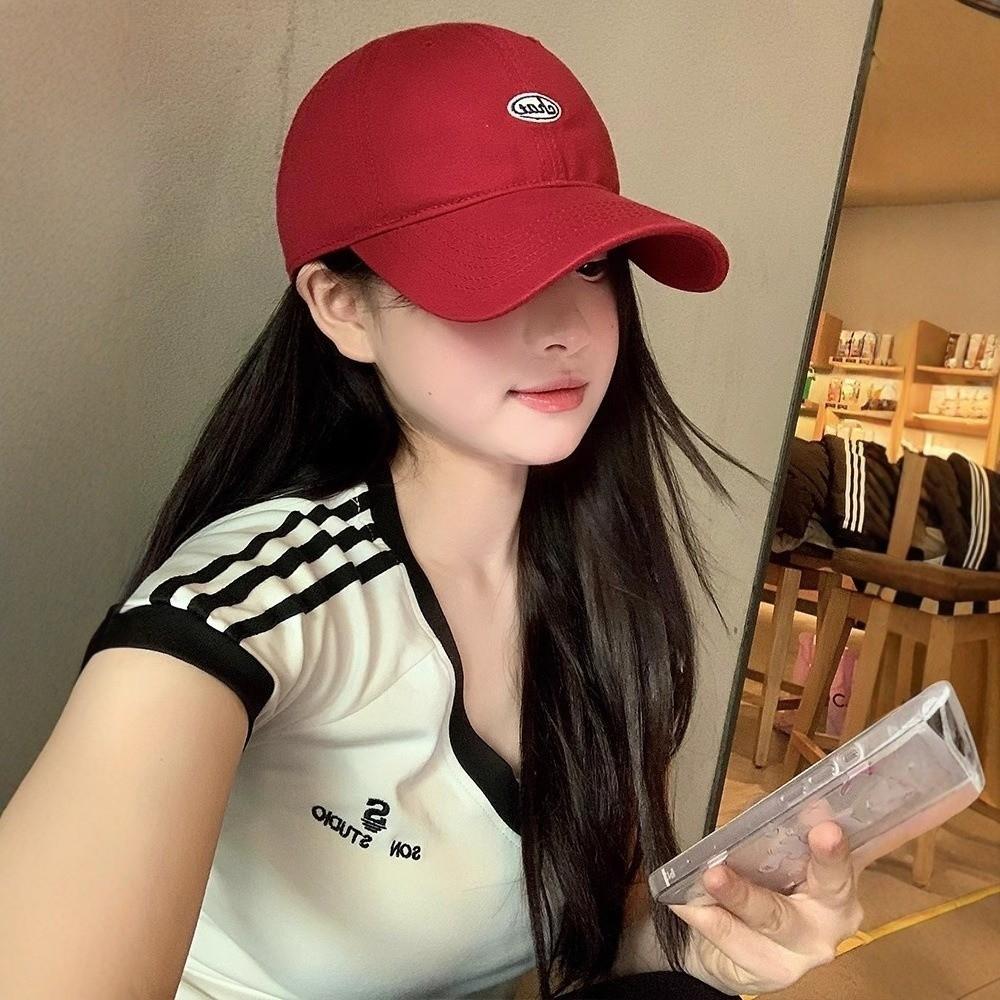 Korean Peaked Cap Embroidery Snapback Cap Simple Baseball Hat Spring Summer