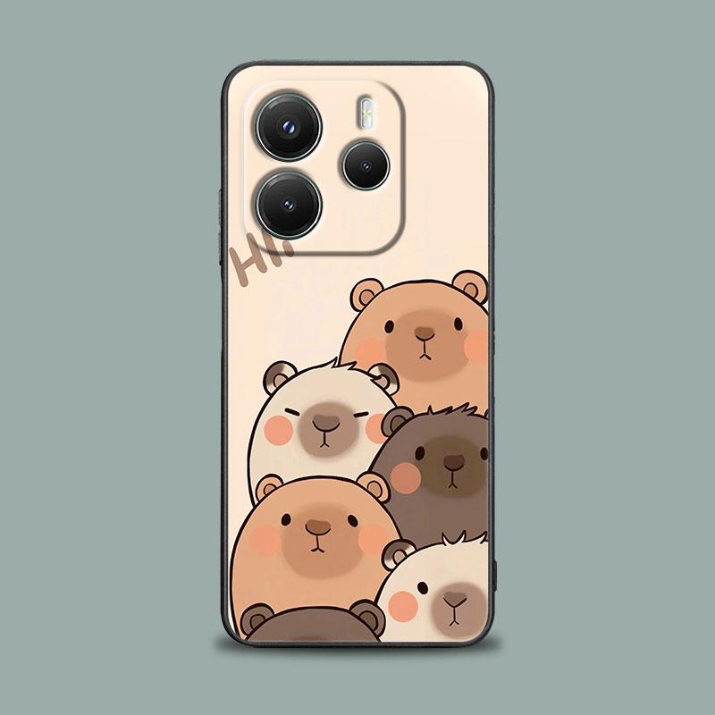 Phone Case for Xiaomi Redmi 15C 14C 12C 13C 4G Redmi Note 15 14 13 12 11 10 Pro Plus 5G 12S Silicone Soft Cover Capybara Cute