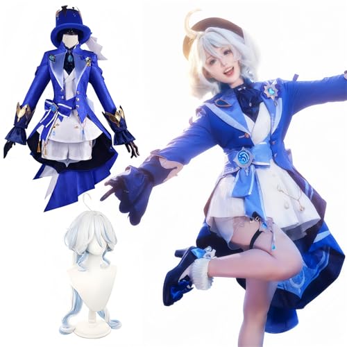 

[NOKIJP] Genshin Impact Cosplay Fleena Cosplay Costume, Water Goddess, Unbroken Soloist (Fleena, XL)