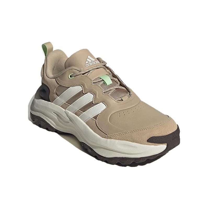 Adidas Maxxwavy Comfortable Versatile Leather Shock Absorbing Breathable Low Top Casual Running Shoes Unisex Sneakers Brown IF9299