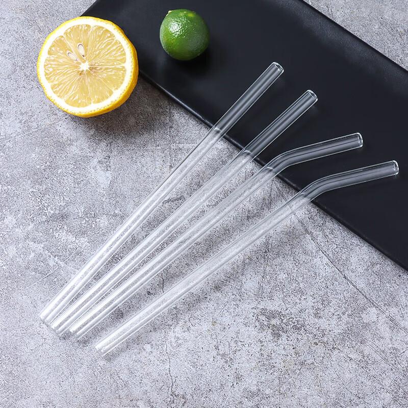 Baijie Borosilicate Glass Reusable Straw Set