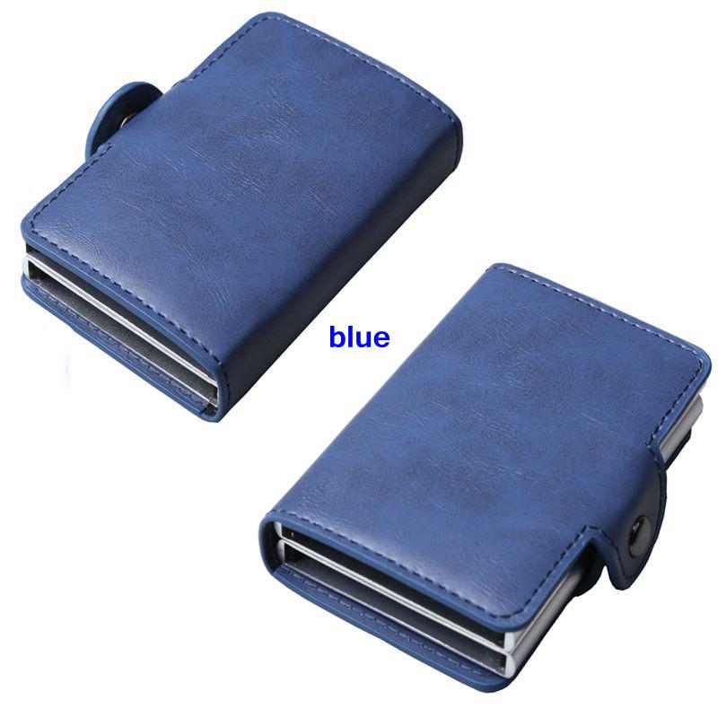 Men Genuine Leather Business Credit Card Holder Money Clip Cash Holder Wallet Purse