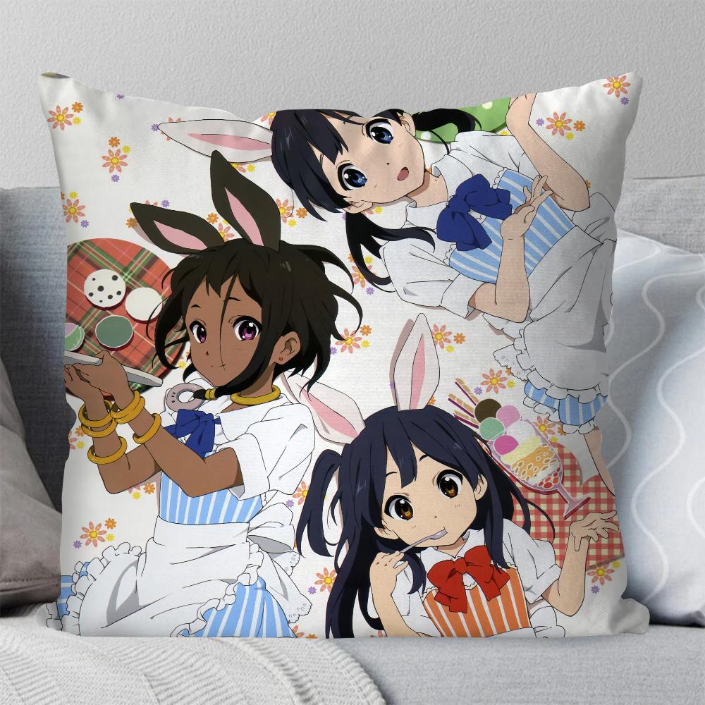 Animation Tamako Market Kissenbezug Quadratisches Kissen Schlafzimmer Sofa Freizeit Komfort Kissen Auto Wohnzimmer Heimdekoration 40X40