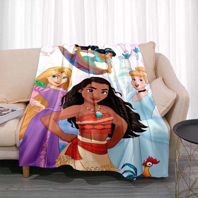 A Variety of Disney Princess Cartoon Blankets, Suitable for All Seasons, for Children and Adults, A Luxurious Gift Choice.