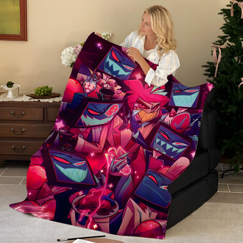 Animation H-Hazbin H-Hotel-l Throw Flannel Blanket, Soft Warm, Durable & Washable cute Cool