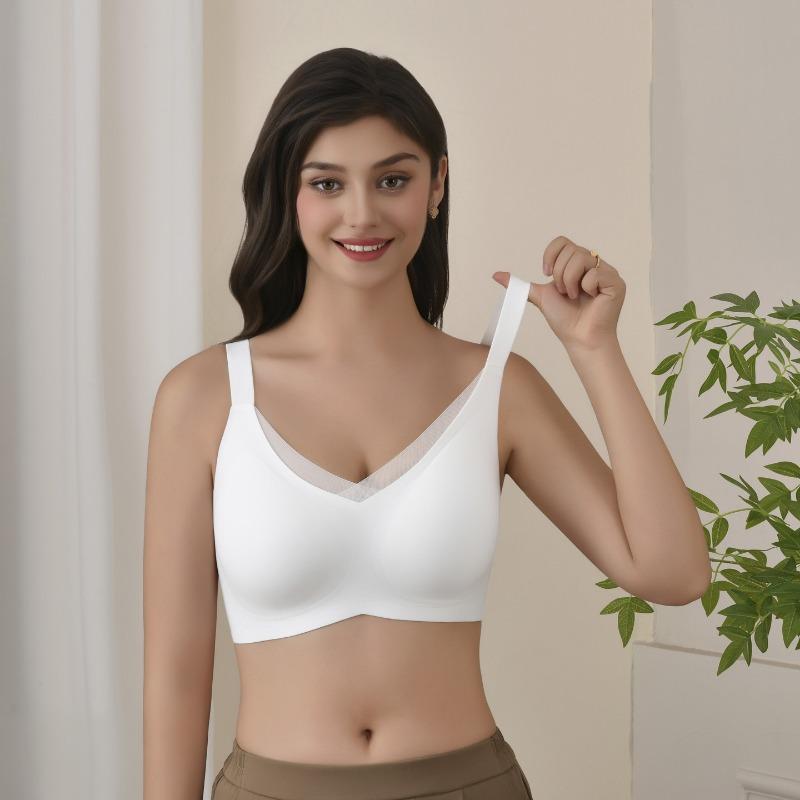 Women Seamless Soft Support Push Up No Underwire Fixed Cup Bra