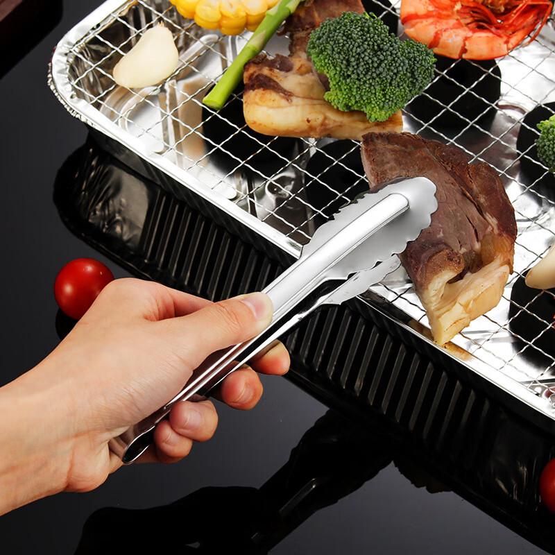 10-Piece Stainless Steel Food Tongs Set