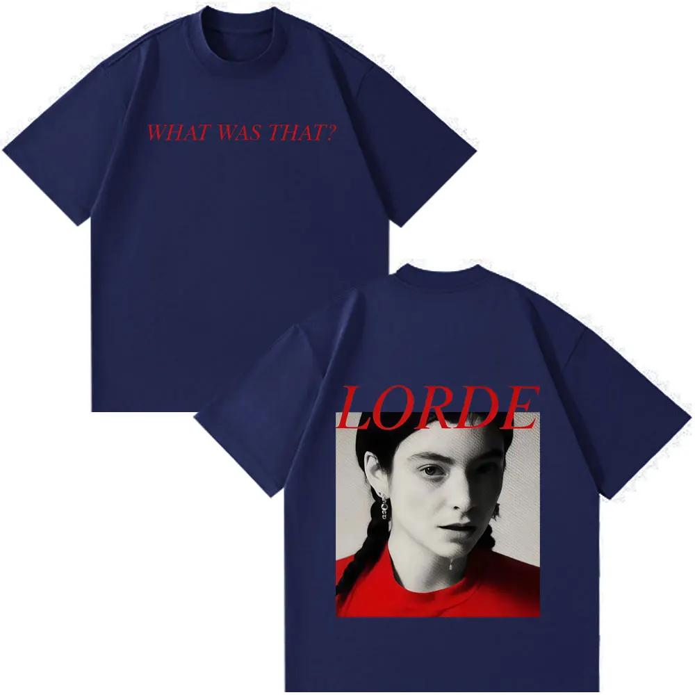 Singer Lorde Fashion Print Tshirt Unisex Women Fashion Vintage Tshirt Summer Casual Cotton Shortsleeved Harajuku Loose Tshirts
