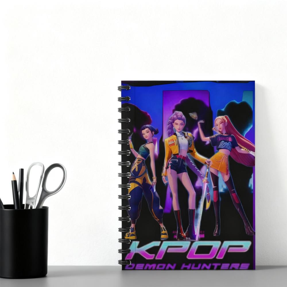K-pops Demon Hunters Anime Kawaii Caiet Student Cont Personal Sticker Carte Mesaje Jurnal Copii Carte de Pictură Carte Mesaje