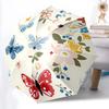 1pc Butterfly Floral Automatic Umbrella | Portable Foldable 8-Rib Manual Open, Cute Birthday & Holiday Gift for Outdoor Yy260107080