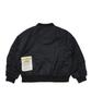 Stigma Zipper Oversized Ma-1 Jacket Black