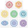 8 Stück, 8 Stile, Chakra-Thema, PET, Ausgeschnitten, Zeichen- und Malvorlagen, für DIY-Scrapbooking, Fotoalben, Blumen, 150x150mm, 1 Stück/Stil