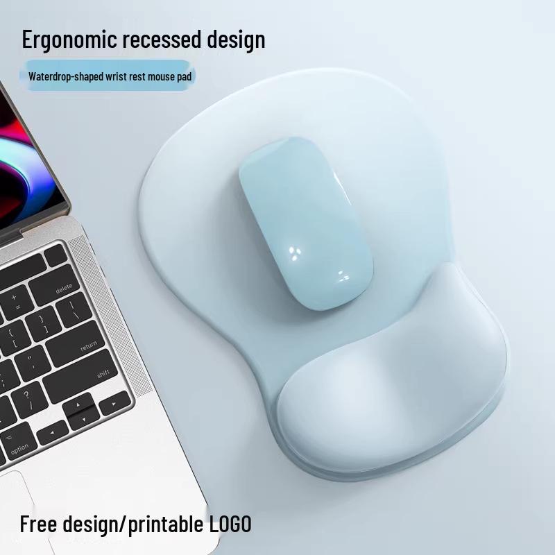 Ergonomic Gradient Silicone Wrist Rest Mouse Pad - Non-slip, Thickened Design