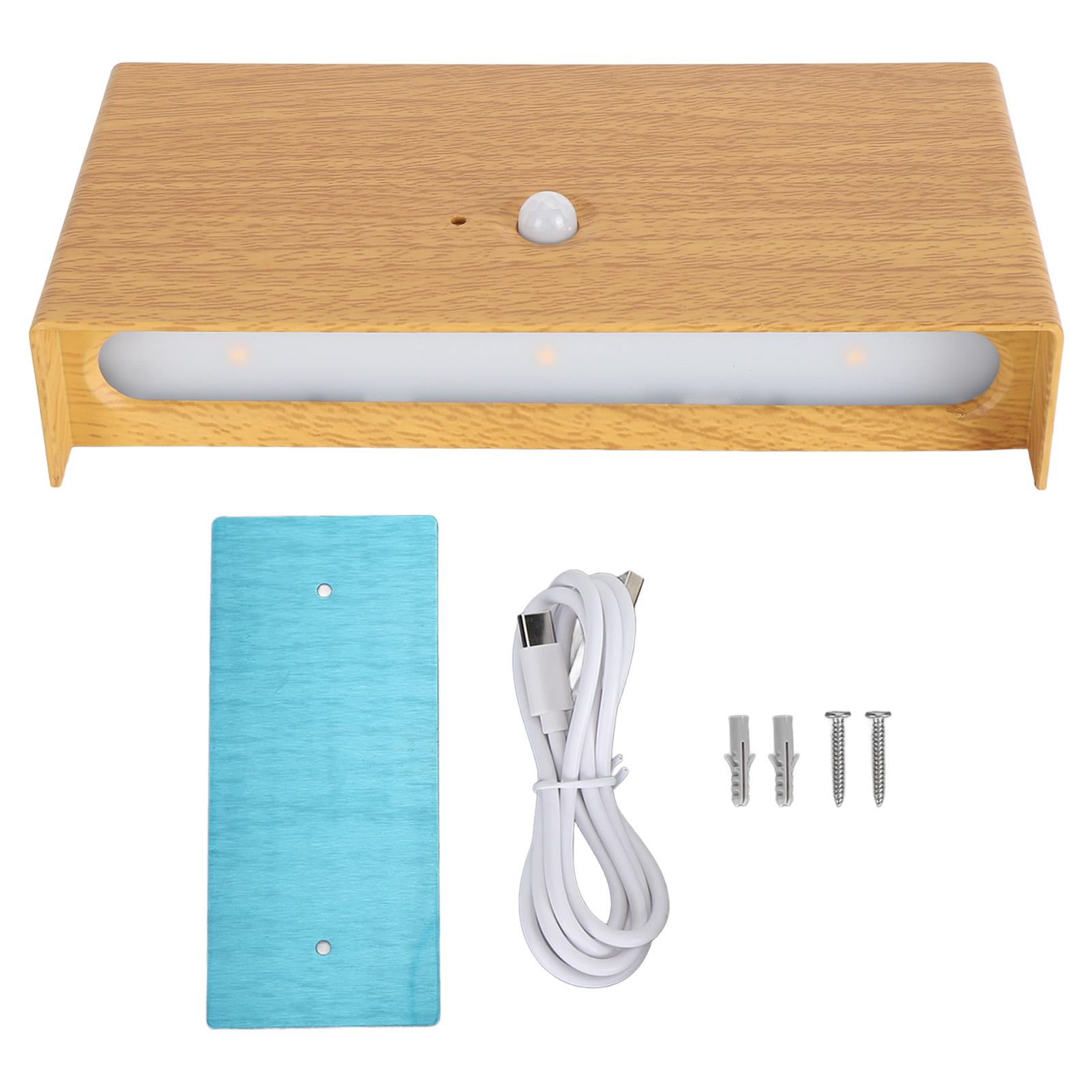 

Современный светодиодный настенный светильник с датчиком движения, перезаряжаемый магнитный светильник с вертикальным и вертикальным освещением, светодиодный беспроводной настенный светильник Wood Color