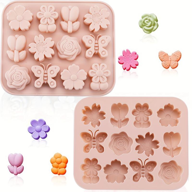 Cute Flower Shaped Silicone Ice Cube Tray, Food Grade Sunflower Ice Mold for Home, Kitchen, Party, BPA-Free