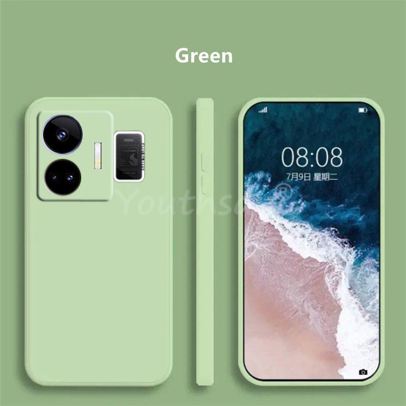 

Для Realme GT5 Чехол Realme GT5 GT3 Realme GT Neo 5 3 3T Чехол Coque Funda Мягкий оригинальный жидкий силиконовый задний бампер Realme GT5 ForRealme GT Neo5 SE зелёный