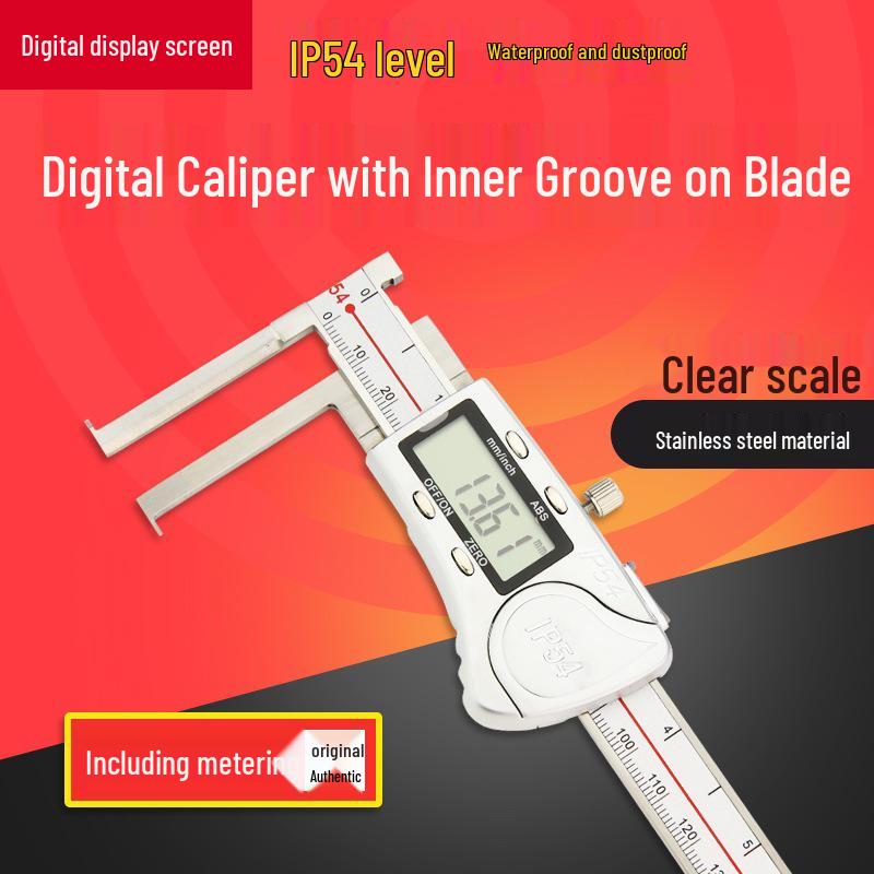 Digital Vernier Caliper for Inner Groove & Hole Measurement, 10-150mm