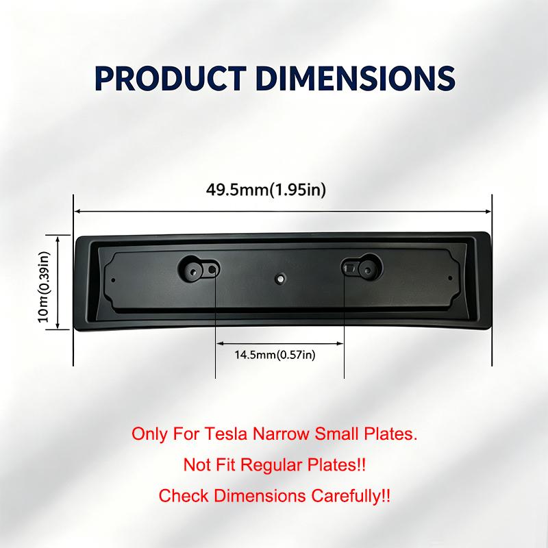 Front License Plate For Tesla Model 3 European 2021 2022 2023 Numberplate Holder Frame Bracket 1096834-00-B Electric Car Plates