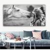 Indian Woman and White Horse Canvas Painting Poster and Printmaking Wall Art Picture Cuadros Room Dining Room Home Decoration