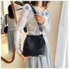 Bolso cruzado de hombro tipo cubo con correa ancha estilo coreano para mujer