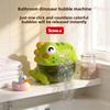 Dinosaur Bubble Machine For Kids Bath Toys With Lights And Music For Sensory Play