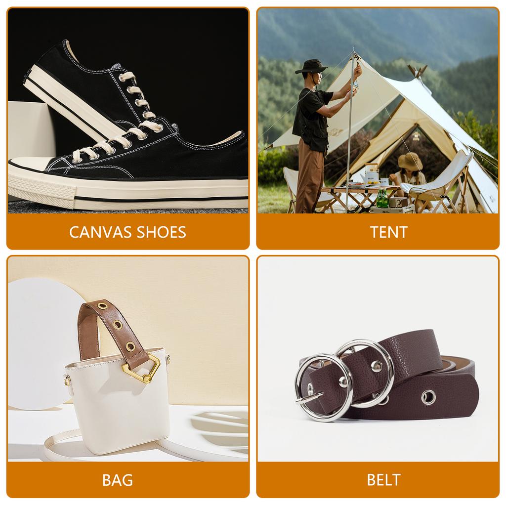 New Grommet Tool Kit Handheld Hole Punch Pliers Portable Grommet Hand Press Machine Manual Puncher W/ 500pcs 10.5mm Eyelets