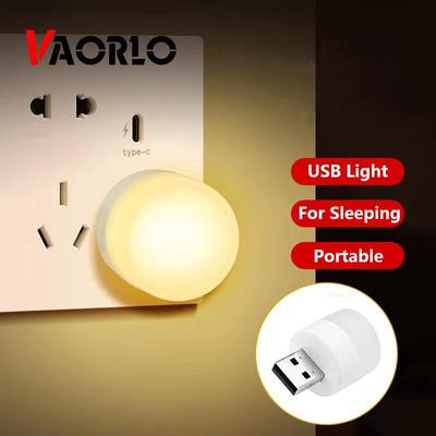 VAORLO USB-Steckerlampe, Computer, mobile Stromversorgung, Aufladen, USB, kleine Buchlampen, LED-Augenschutz, Leselicht, kleines rundes Licht, Nachtlicht