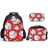 Creative Broken Wall Baseball Three-Piece Set 3D Visual Effect Design Printing School Bag Meal Bag Pencil Bag Combination Set
