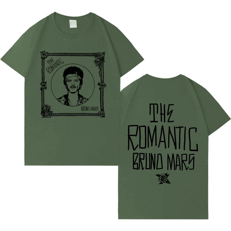 

Singer Bruno Mars New Album Pop Tshirt Mens Women Casual Loose Short Sleeve Tshirt Mens Aesthetic Harajuku Gothic Crewneck Tops 4XL