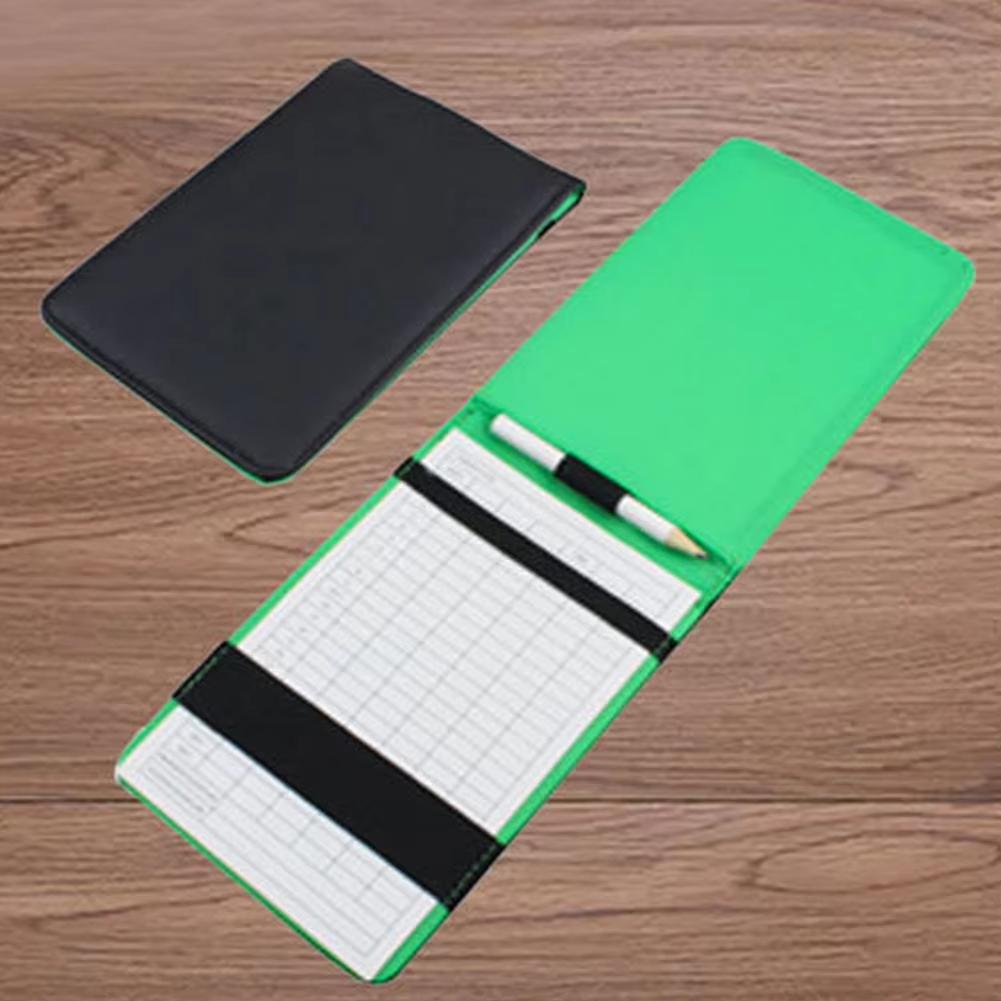 Golf Scorebook Score Keeping Book Leather Score Recording Book Portable Golf Scorecard Holder for Golf 