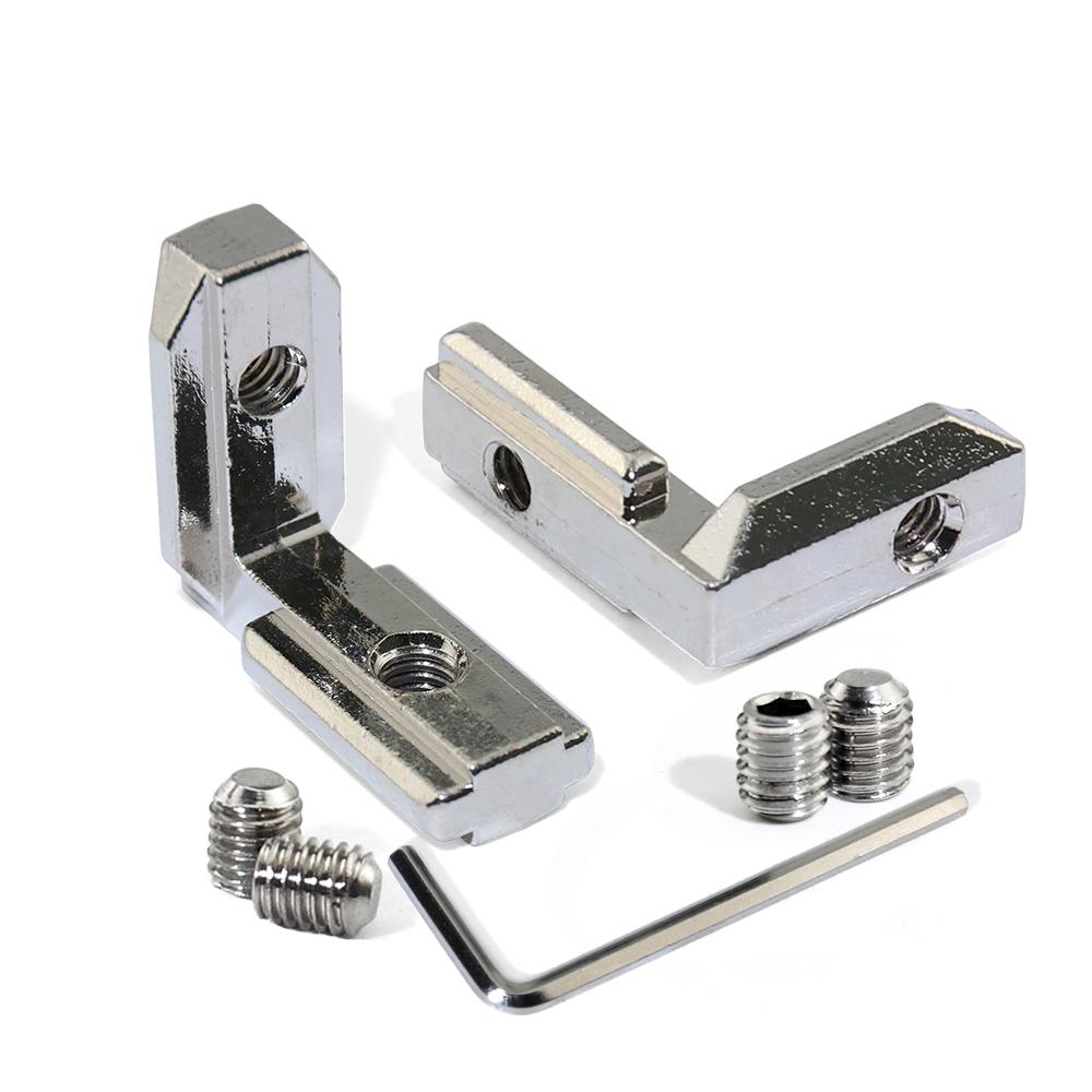 50/20/10ks T Slot Hliníková úhlová konzola Vnitřní kloubová konzola před Hliníkový vytlačovací profil řady 2020 / 3030/4040/4545