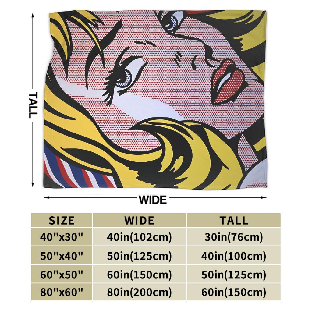 Roy Lichtenstein Pop Art Blanket Super Warm Pattern Plush Throw Blanket For Living Room Camping Flannel Bedspread Bed Cover