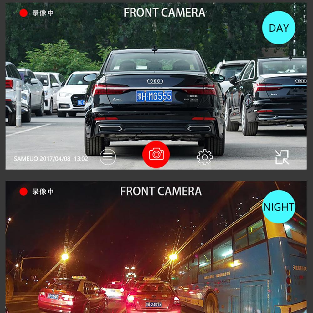 Sameuo Dash cam Hidden camera Car DVR Auto Video Recorder dashcam night vision 24H ParkingWifi APP Car Camera Black Box