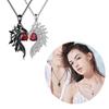 Pendant Necklace Women Angel Devil Wing Shaped Pendant Necklaces Fashion Party Jewelry Alloy Material for Women Girls