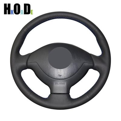 Black Artificial Leather Steering Wheel Cover Hand-stitched Car Steering Wheel Cover for Suzuki Jimny 2007-2012