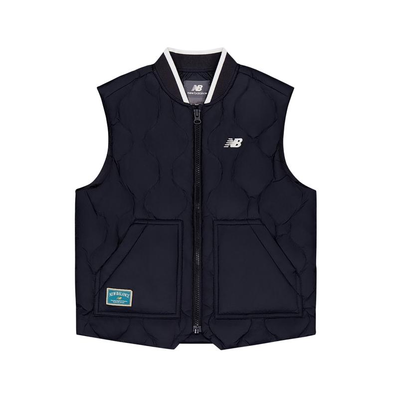New Balance Kids Down Vests V Neck Moderate Down Vest 7JF4E153-BK 170