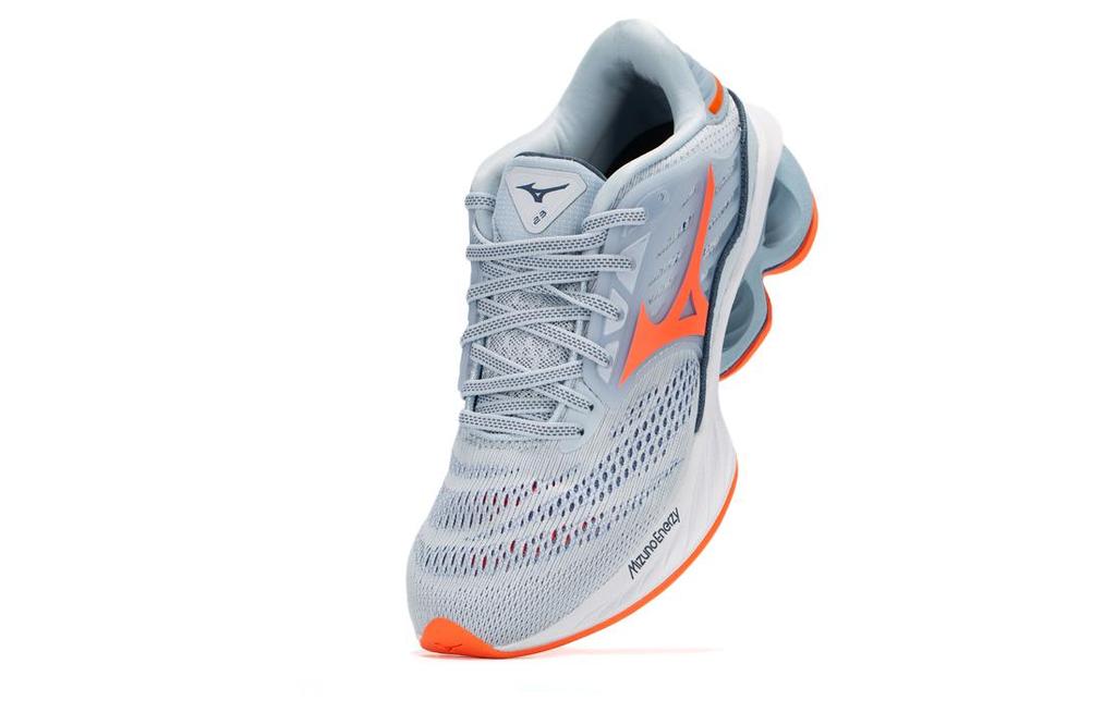 Women's Sneakers Mizuno Wave Creation 23 Shock Absorption Non Slip Gray Orange Women's