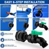 Downspout Collector Rain Barrel Spigot 3/4 GHT Thread Rain Barrel Kit  Outdoor Garden
