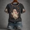 Women's Casual Halloween Print Short Sleeve T-Shirt Top