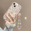 Flower Bracelet Case For VIVO Y19S Y17S Y28S Y03 Y28 Y21 Y19 Y17 Y11 Y20 Y22S Y02S Y76 Y35 Y36 Y50 Y77 Y78 Plus Y33T Y33S Y21S
