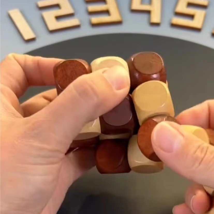 Wooden Twist Cube IQ Puzzle Brain Teasers for Adults Teens Kids Luban Lock Mind Challenge Games Unique Gift Ideas