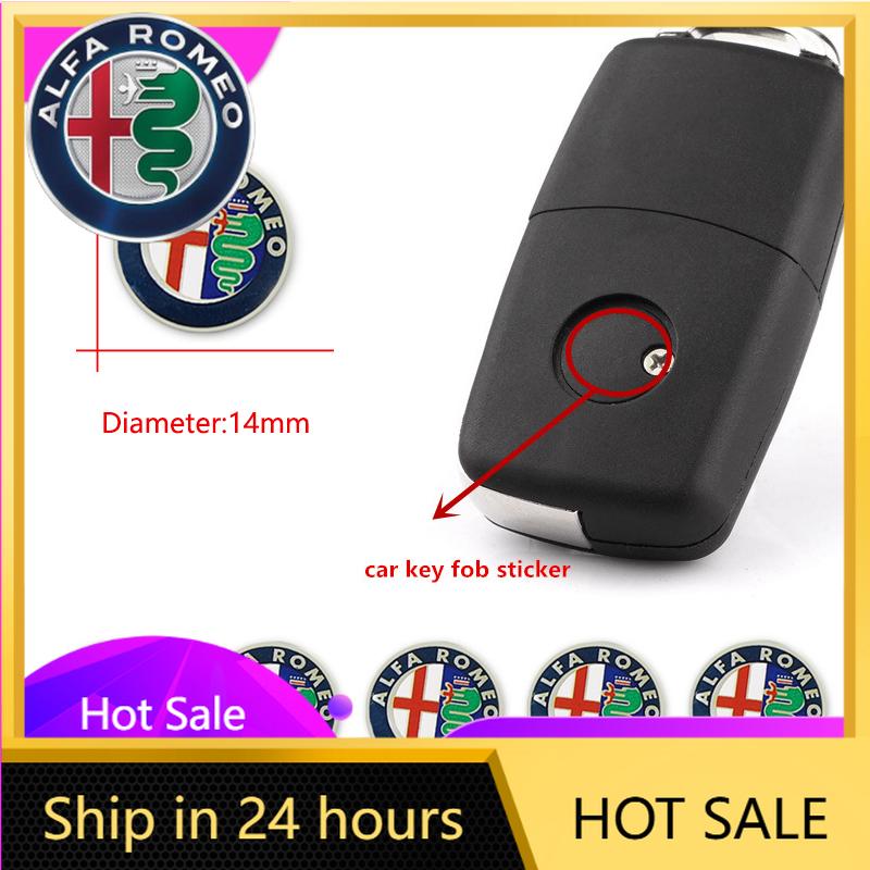 Car Stickers For Alfa Romeo 5/10Pcs Car Key Badge Sticker For Alfa Romeo 156 159 147 4C 8C 166 Giulia Giulietta Mito Stelvio Spi