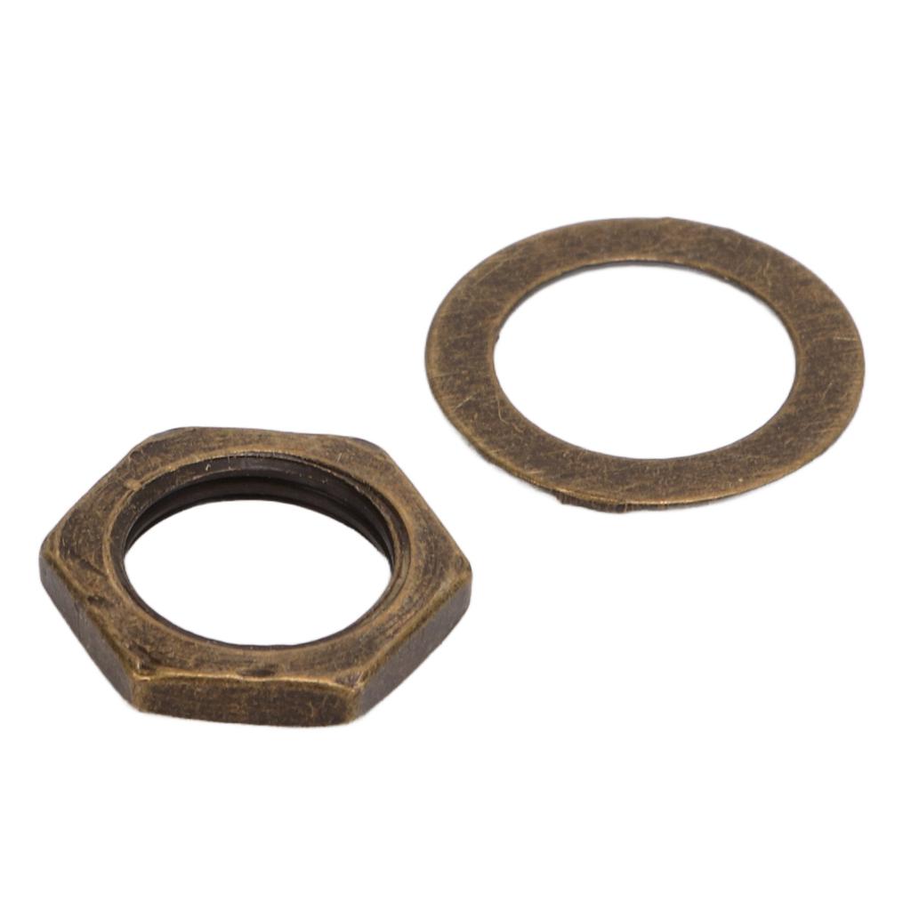 Nut Washer Kit Instrument Socket Connector Fasteners for Electric Guitar Bass M9 Female Thread