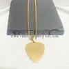Heart-Shaped Titanium Steel Necklace - Non-Fading, Customizable Couple Style, Simple Stainless Steel Fashion 