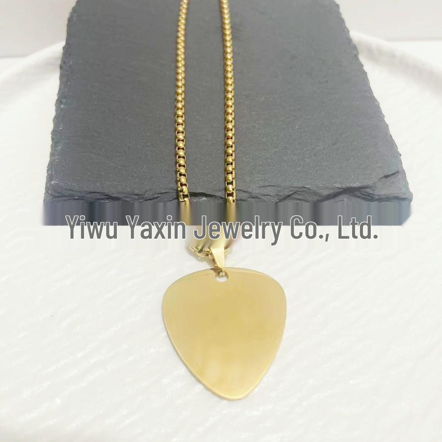 Heart-Shaped Titanium Steel Necklace - Non-Fading, Customizable Couple Style, Simple Stainless Steel Fashion 