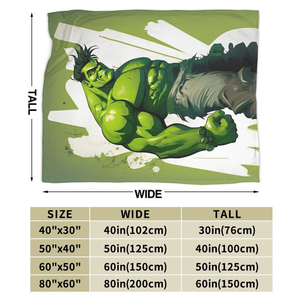 Coperta Plaid in Pile Retro Hulk Coperte per Divano Viaggio Copriletto Super Morbido,