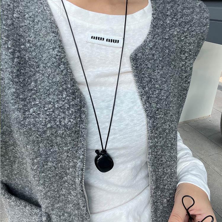 Blogger-Style Water Bottle Pendant Necklace with Safety Buckle - Minimalist Metal Chain for Women