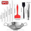 Lihe Stainless Steel Vertical Chicken Roaster Pan, BBQ Roasting Tray With Skewers & Basting Brush, Multiple Kit Options